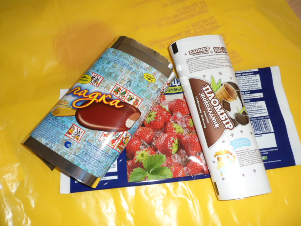 Упаковка мороженных продуктов